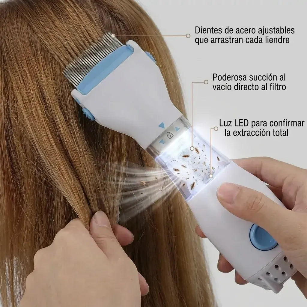 Elimina piojos y liendres en minutos… sin químicos ni dolor