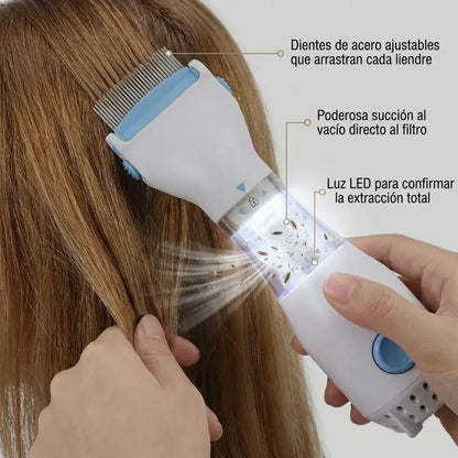 Elimina piojos y liendres en minutos… sin químicos ni dolor